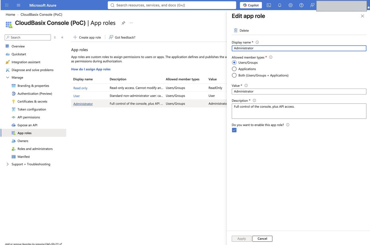 App role editor